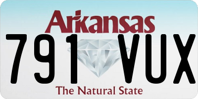 AR license plate 791VUX