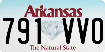 AR license plate 791VVO