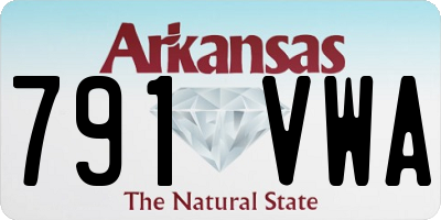 AR license plate 791VWA