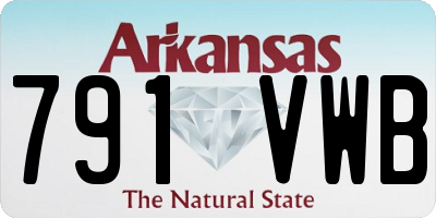 AR license plate 791VWB