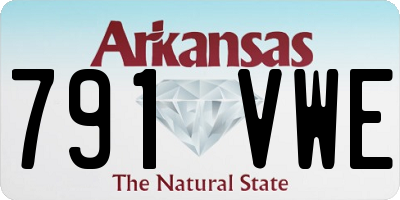 AR license plate 791VWE