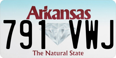 AR license plate 791VWJ