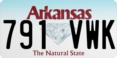 AR license plate 791VWK