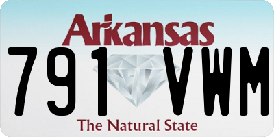 AR license plate 791VWM