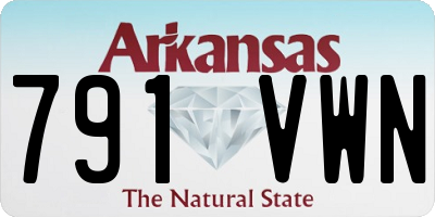 AR license plate 791VWN