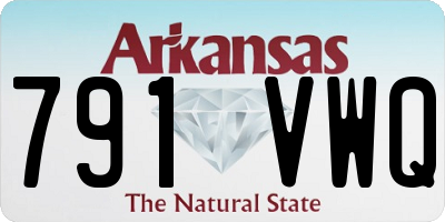 AR license plate 791VWQ