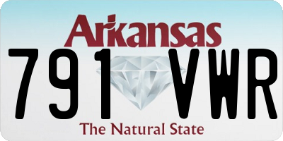 AR license plate 791VWR