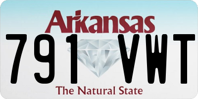 AR license plate 791VWT