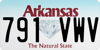 AR license plate 791VWV