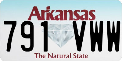 AR license plate 791VWW