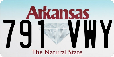 AR license plate 791VWY