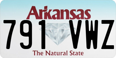 AR license plate 791VWZ