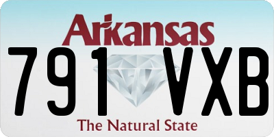 AR license plate 791VXB