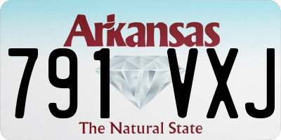 AR license plate 791VXJ