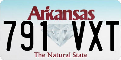 AR license plate 791VXT
