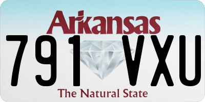 AR license plate 791VXU