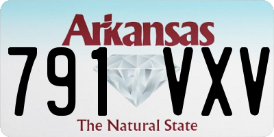 AR license plate 791VXV