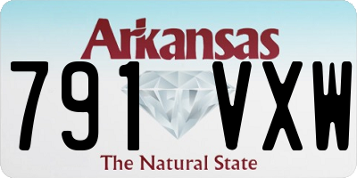 AR license plate 791VXW