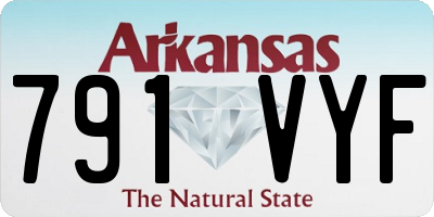 AR license plate 791VYF