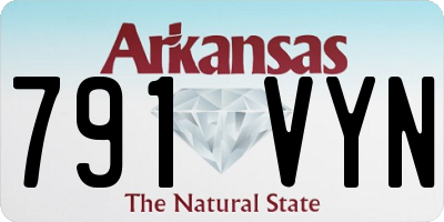 AR license plate 791VYN