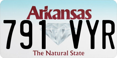 AR license plate 791VYR