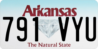 AR license plate 791VYU