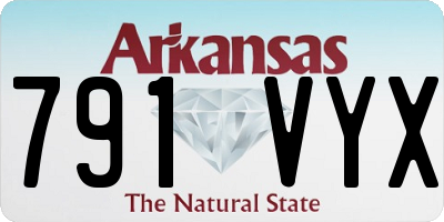 AR license plate 791VYX
