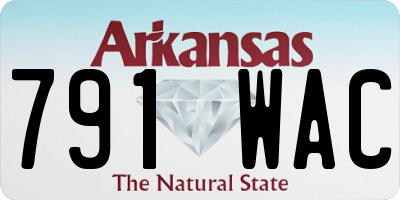 AR license plate 791WAC