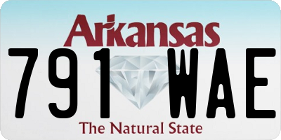 AR license plate 791WAE