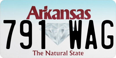AR license plate 791WAG