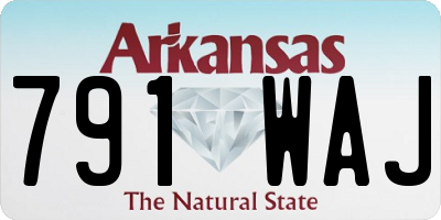 AR license plate 791WAJ