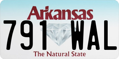 AR license plate 791WAL