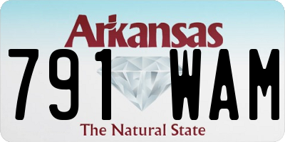 AR license plate 791WAM