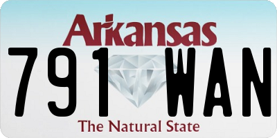 AR license plate 791WAN