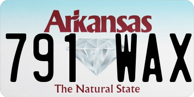 AR license plate 791WAX