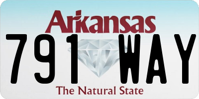 AR license plate 791WAY