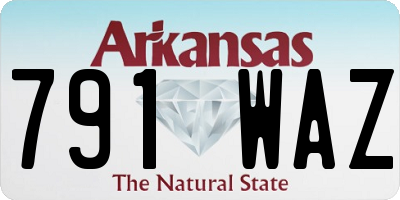 AR license plate 791WAZ