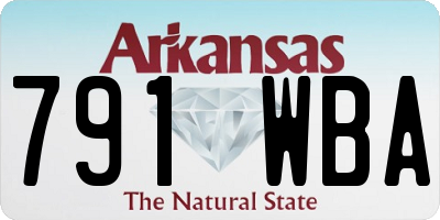 AR license plate 791WBA