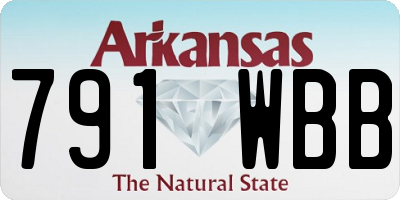 AR license plate 791WBB