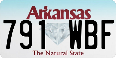 AR license plate 791WBF