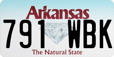 AR license plate 791WBK