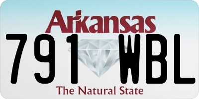 AR license plate 791WBL
