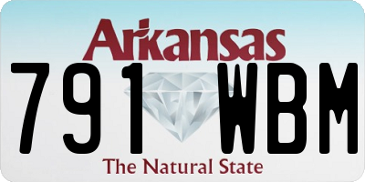 AR license plate 791WBM