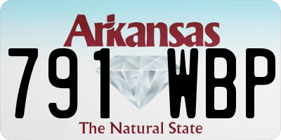 AR license plate 791WBP