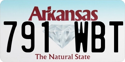 AR license plate 791WBT