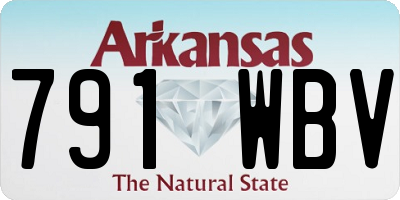 AR license plate 791WBV