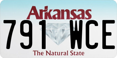 AR license plate 791WCE