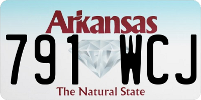 AR license plate 791WCJ