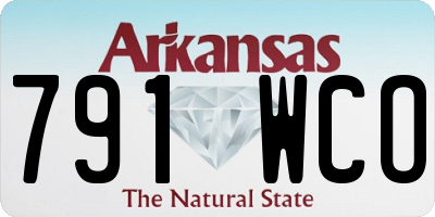 AR license plate 791WCO