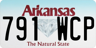 AR license plate 791WCP